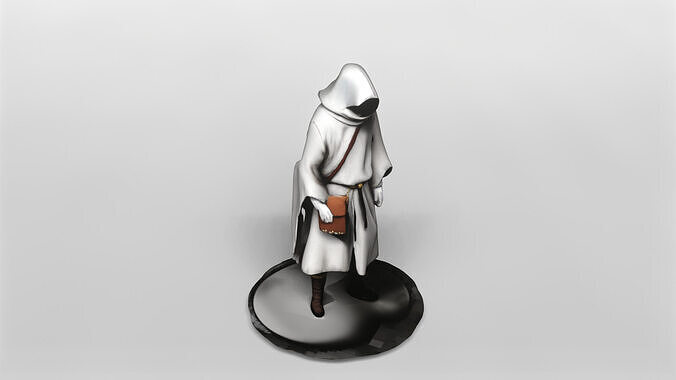Mysterious Hooded Wanderer 3D Model 3D model