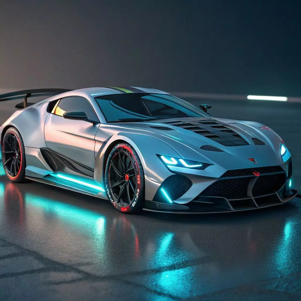 Futuristic Hyper-Realistic Sports Car 3D Model 3D model_0