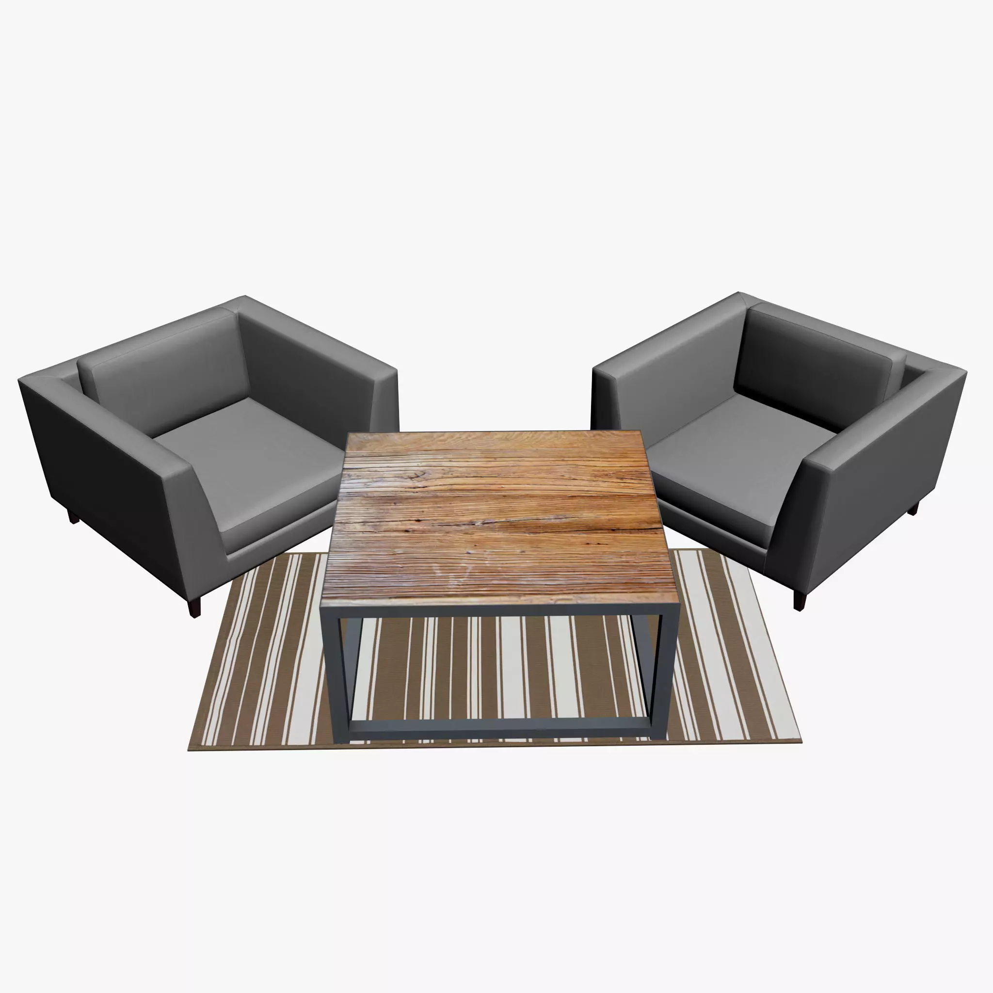 SOFA SET WITH CARPET 05 3D model