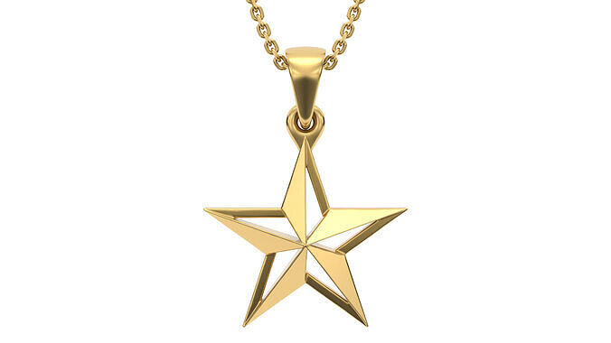 Star pendant V9 3D print model