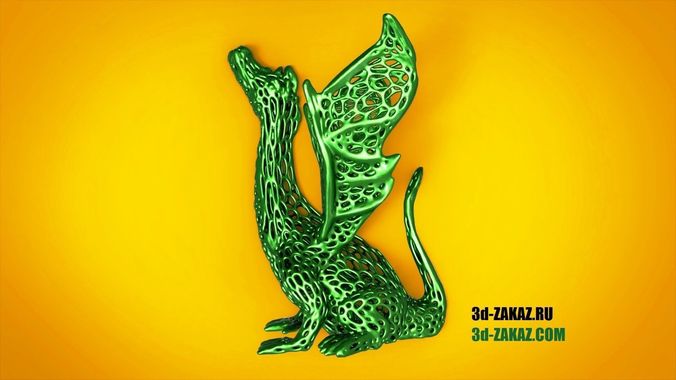Singing dragon style Voronoi Remix Free 3D print model