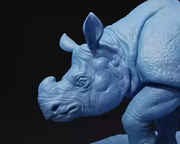 Indian rhinoceros 3D print model