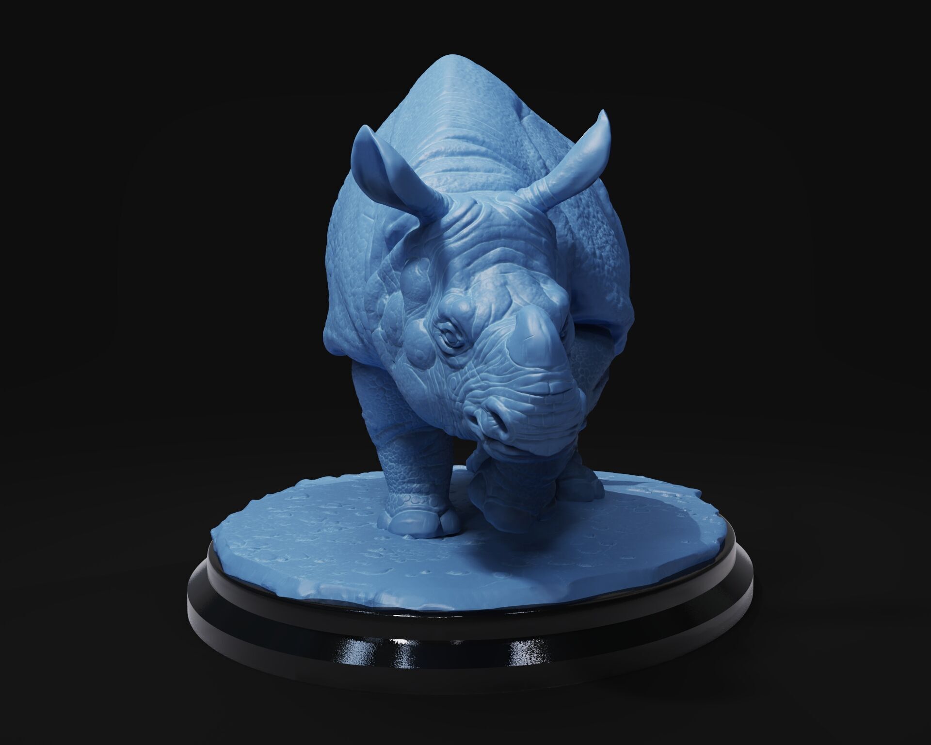 Indian rhinoceros 3D print model_2