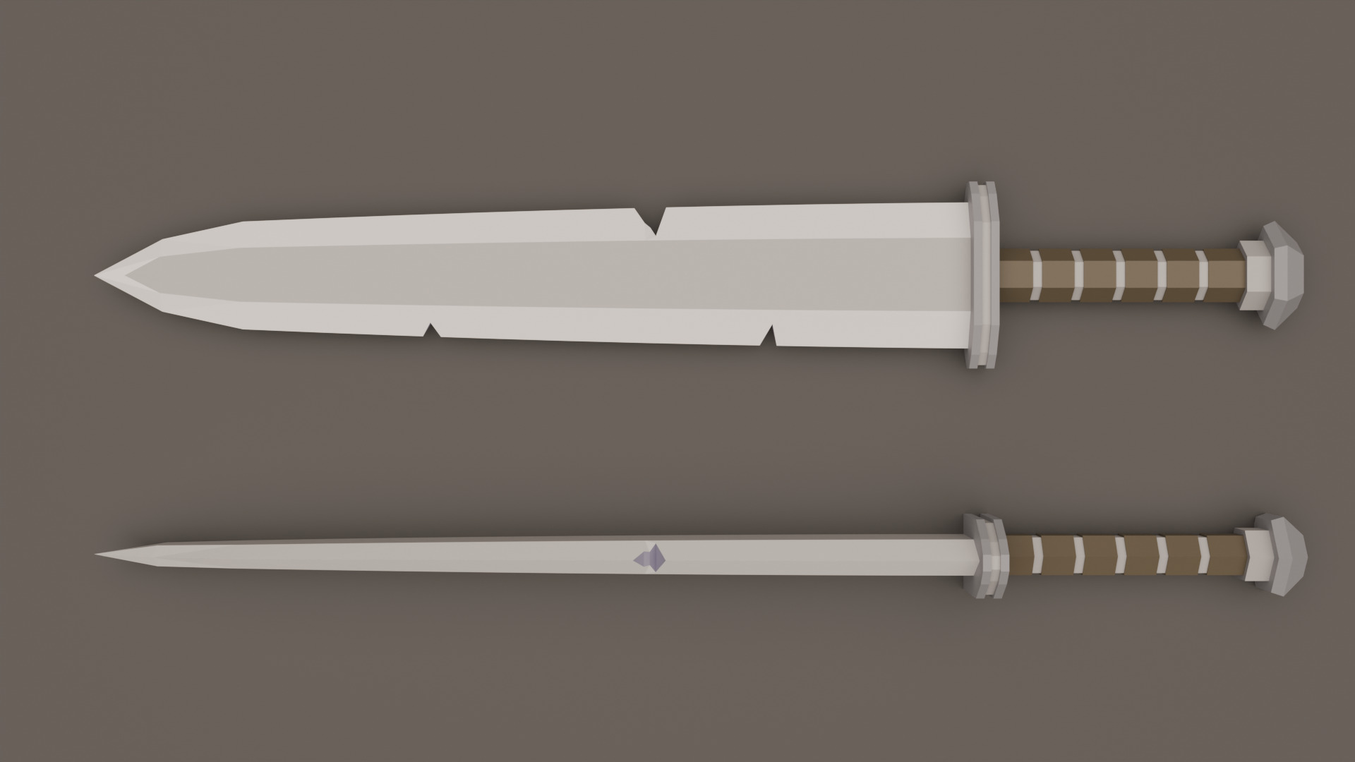 Low Poly Fantasy Weapons Pack Low-poly 3D model_8