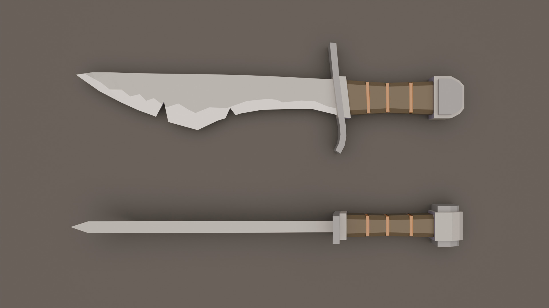 Low Poly Fantasy Weapons Pack Low-poly 3D model_9