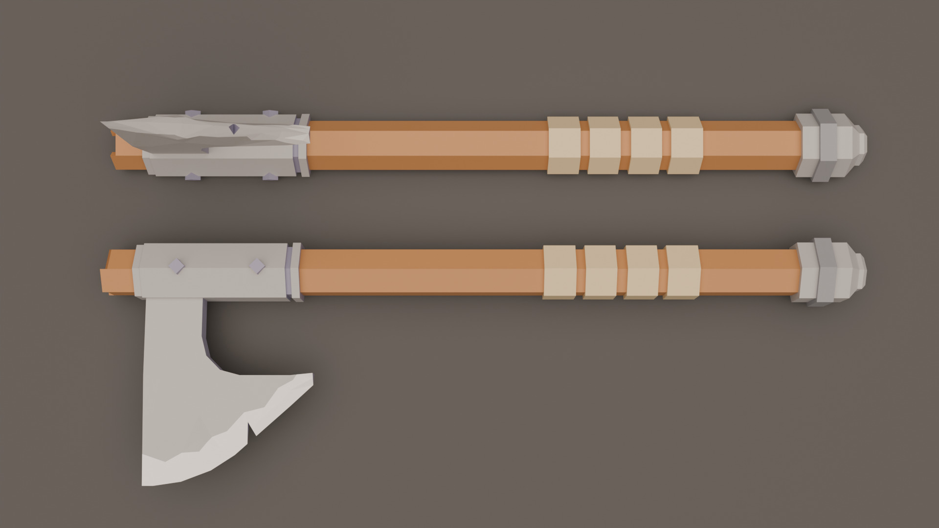 Low Poly Fantasy Weapons Pack Low-poly 3D model_3