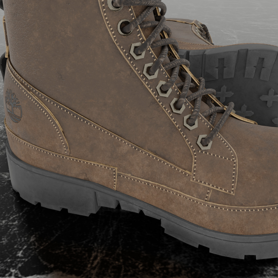 TIMBERLAND ORIGINALS 2 3D SHOES Low-poly 3D model_12