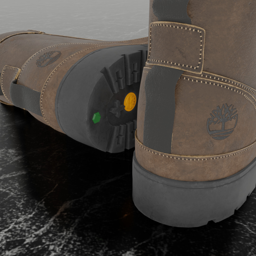 TIMBERLAND ORIGINALS 2 3D SHOES Low-poly 3D model_9