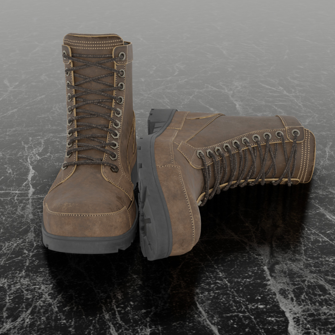 TIMBERLAND ORIGINALS 2 3D SHOES Low-poly 3D model_3