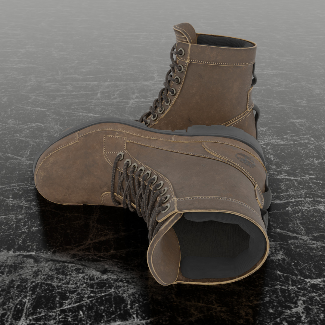 TIMBERLAND ORIGINALS 2 3D SHOES Low-poly 3D model_7