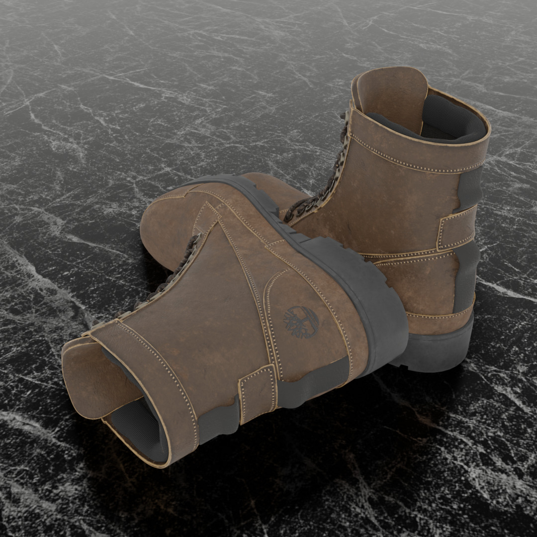 TIMBERLAND ORIGINALS 2 3D SHOES Low-poly 3D model_6