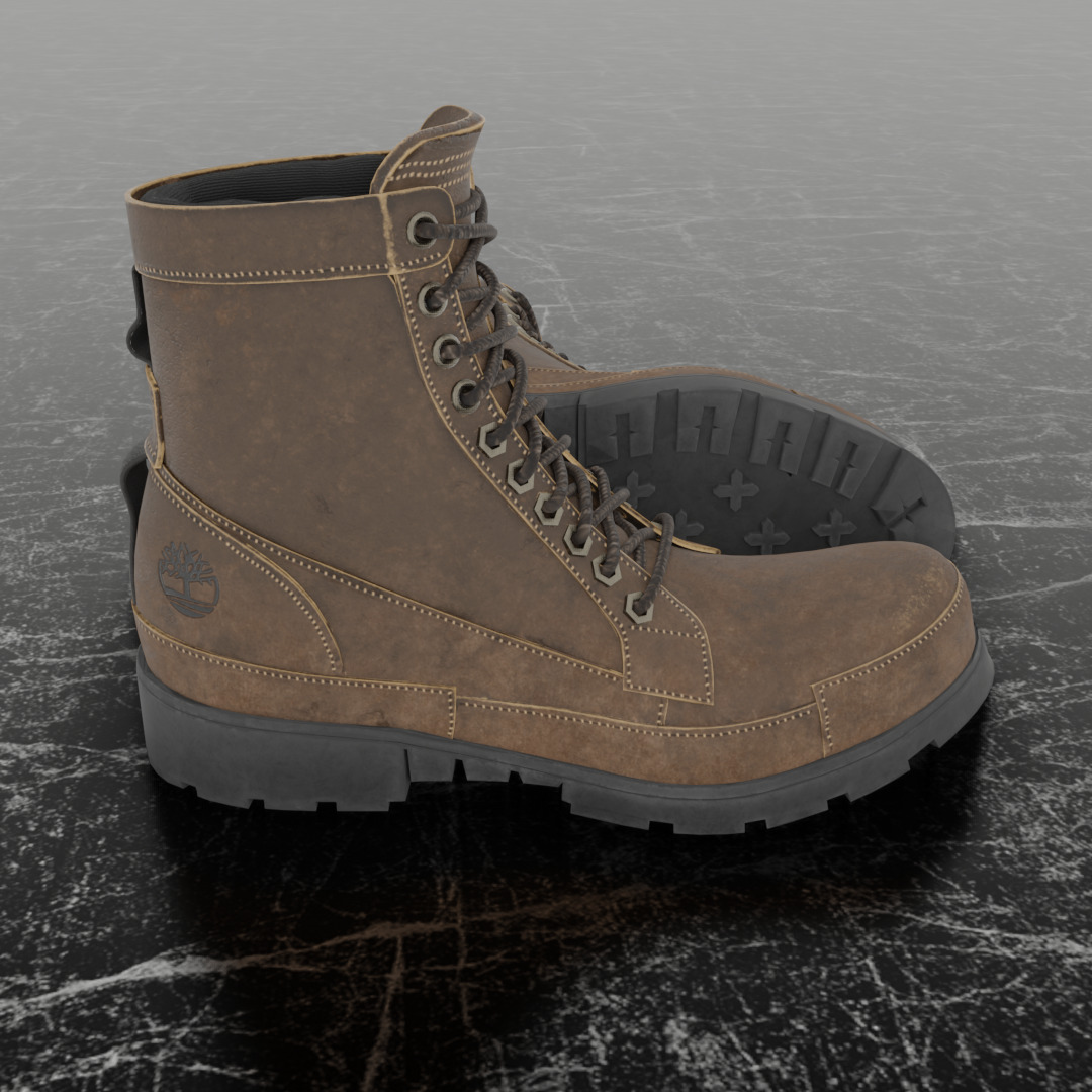 TIMBERLAND ORIGINALS 2 3D SHOES Low-poly 3D model_4