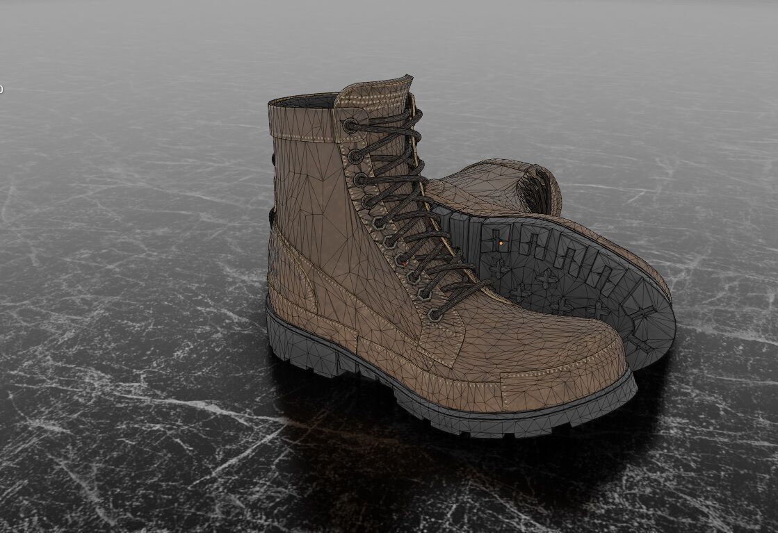 TIMBERLAND ORIGINALS 2 3D SHOES Low-poly 3D model_13