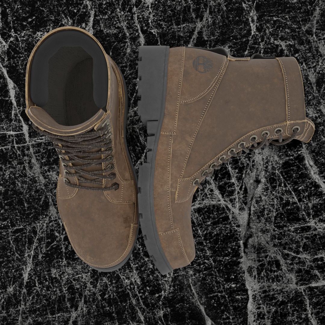 TIMBERLAND ORIGINALS 2 3D SHOES Low-poly 3D model_2