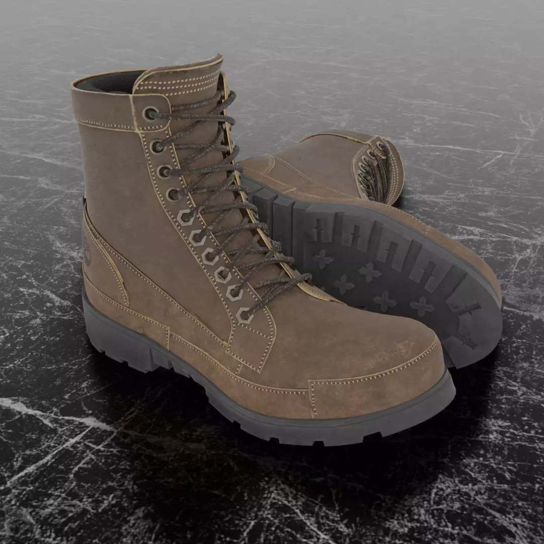 TIMBERLAND ORIGINALS 2 3D SHOES Low-poly 3D model_0