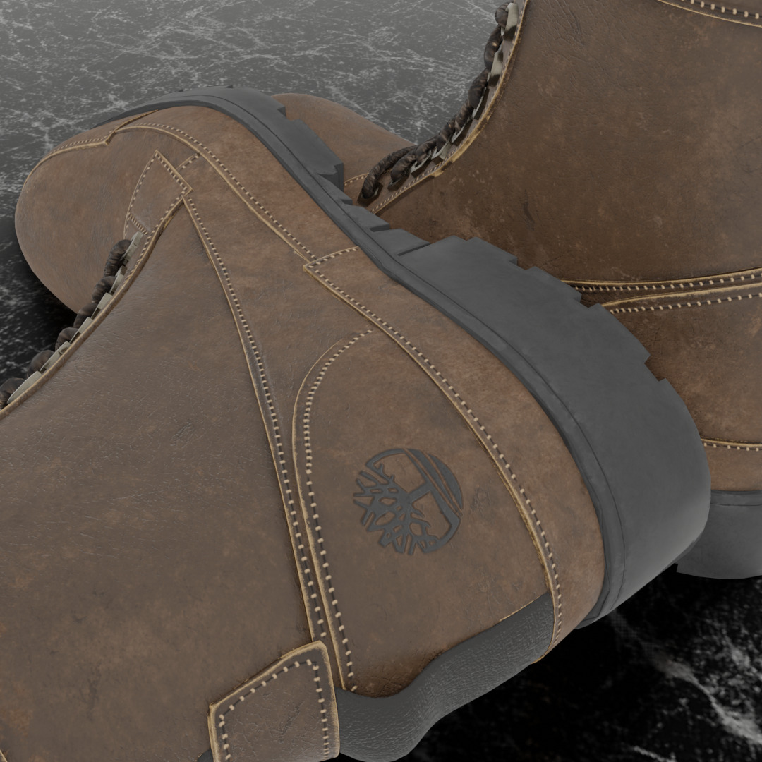TIMBERLAND ORIGINALS 2 3D SHOES Low-poly 3D model_8
