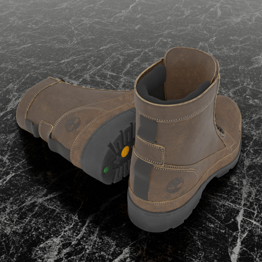 TIMBERLAND ORIGINALS 2 3D SHOES Low-poly 3D model_5