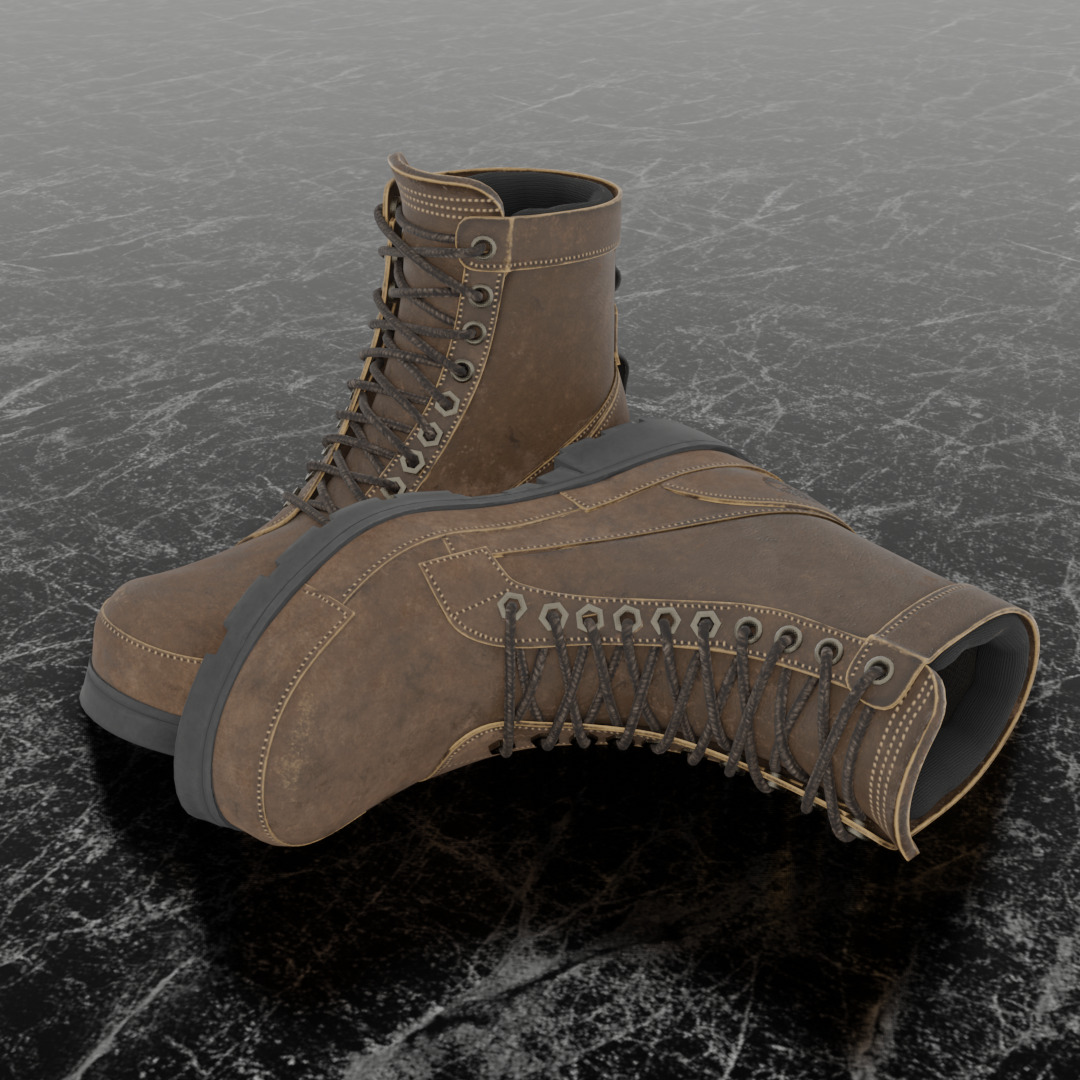 TIMBERLAND ORIGINALS 2 3D SHOES Low-poly 3D model_1