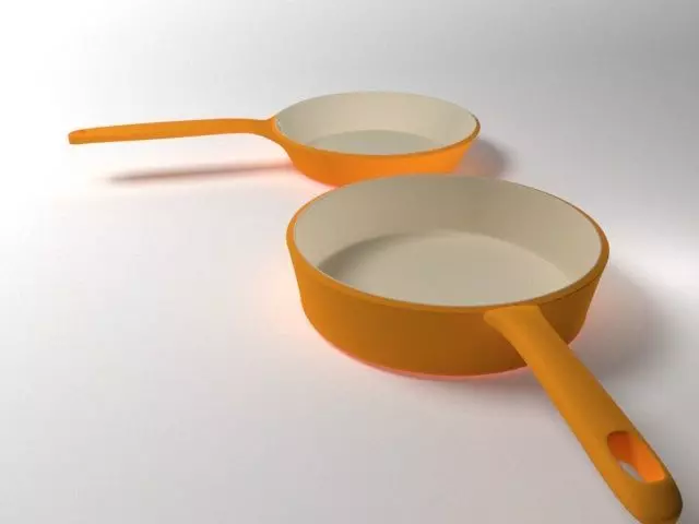 Fry Pan Low-poly 3D model_0