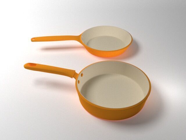 Fry Pan Low-poly 3D model_1