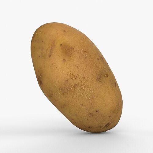 Photorealistic 3D scan of potato Low-poly 3D model