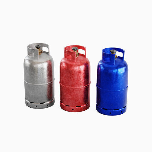 Gas Cylinder Set 3D model