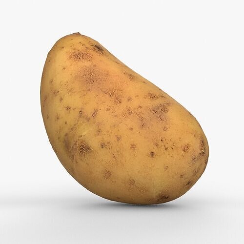 Photorealistic 3D scan of potato Low-poly 3D model
