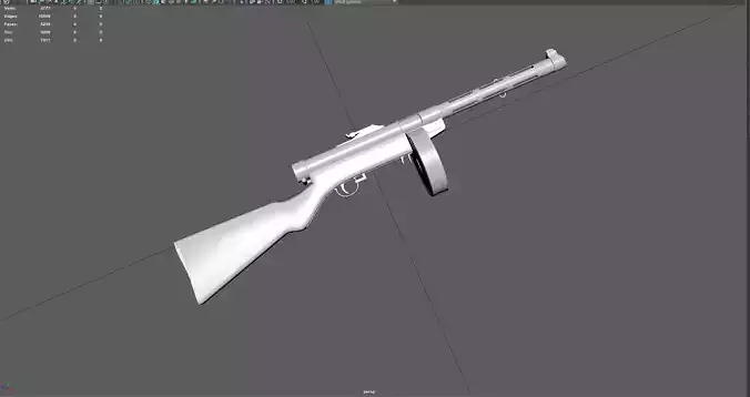 Low Poly Suomi KP31 SMG 3D Model