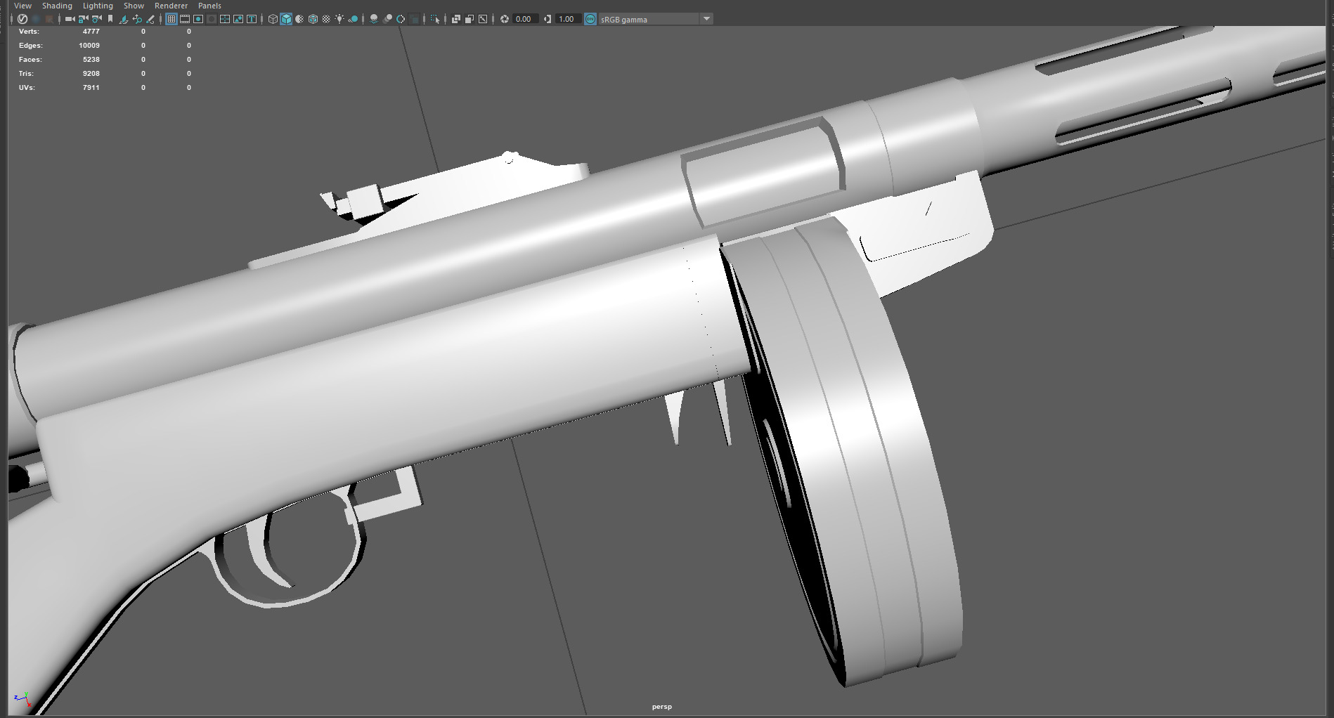 Low Poly Suomi KP31 SMG 3D Model Low-poly 3D model_2