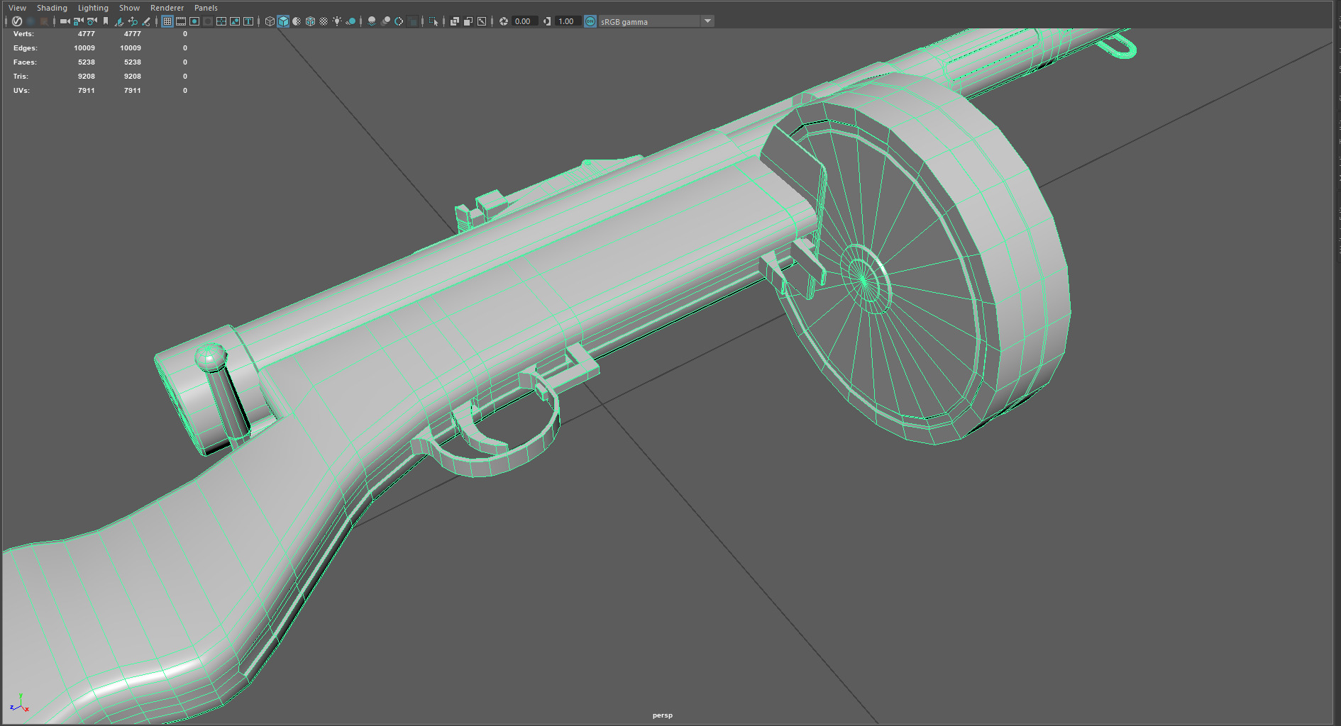 Low Poly Suomi KP31 SMG 3D Model Low-poly 3D model_1