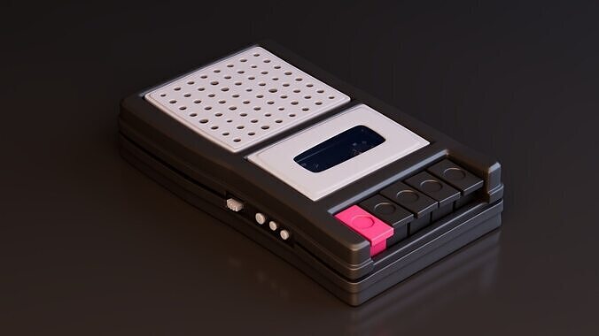 Portable Tap Recorder Low-poly 3D model