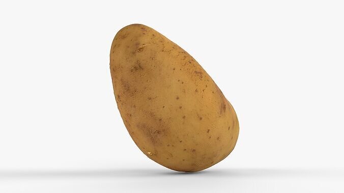 Photorealistic 3D scan of potato Low-poly 3D model 3