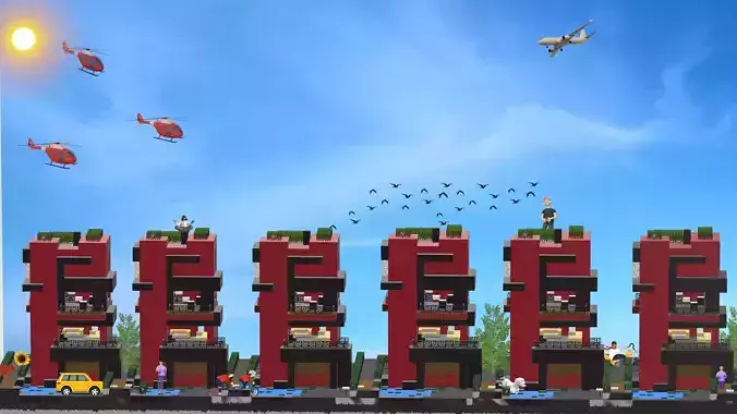 Group of Appartments - Real Estate Concept