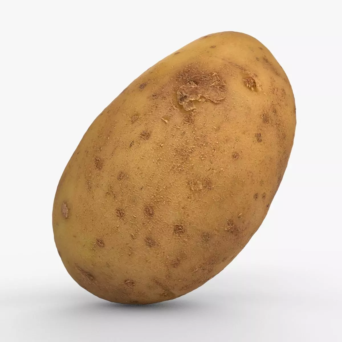 Photorealistic 3D scan of potato Low-poly 3D model