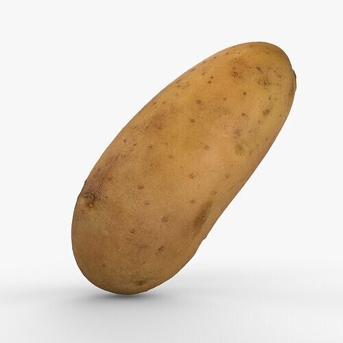 Photorealistic 3D scan of potato Low-poly 3D model