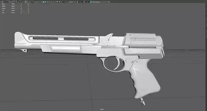 Low Poly Survival Gun 3D Model