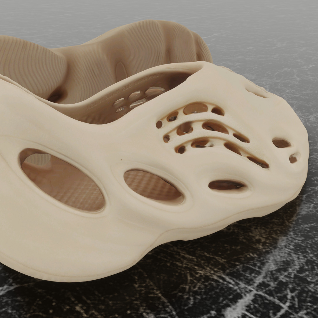 ADIDAS YEEZY FOAM RUNNER DESERT SAND 3D SHOES Low-poly 3D model_10