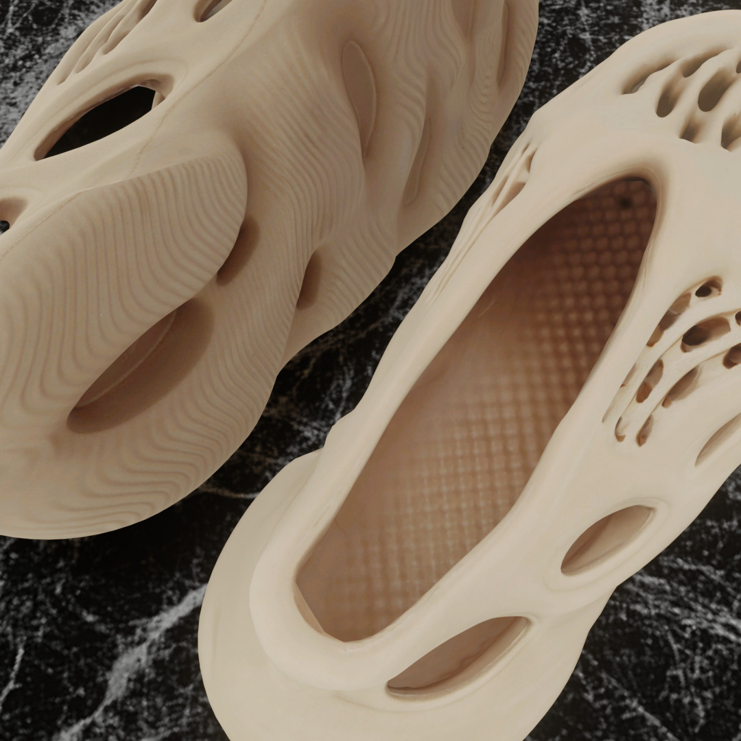 ADIDAS YEEZY FOAM RUNNER DESERT SAND 3D SHOES Low-poly 3D model_8