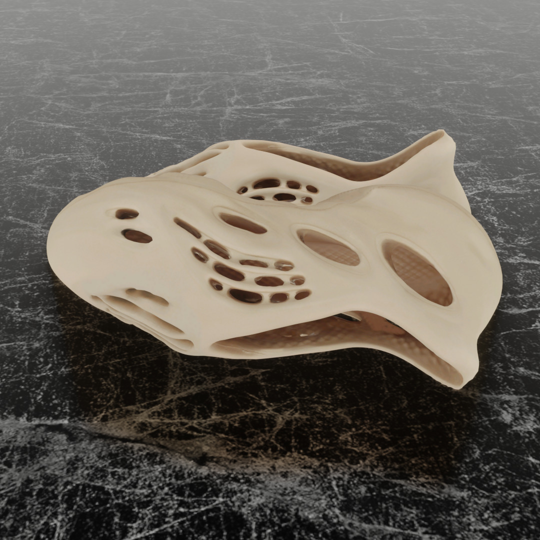 ADIDAS YEEZY FOAM RUNNER DESERT SAND 3D SHOES Low-poly 3D model_7