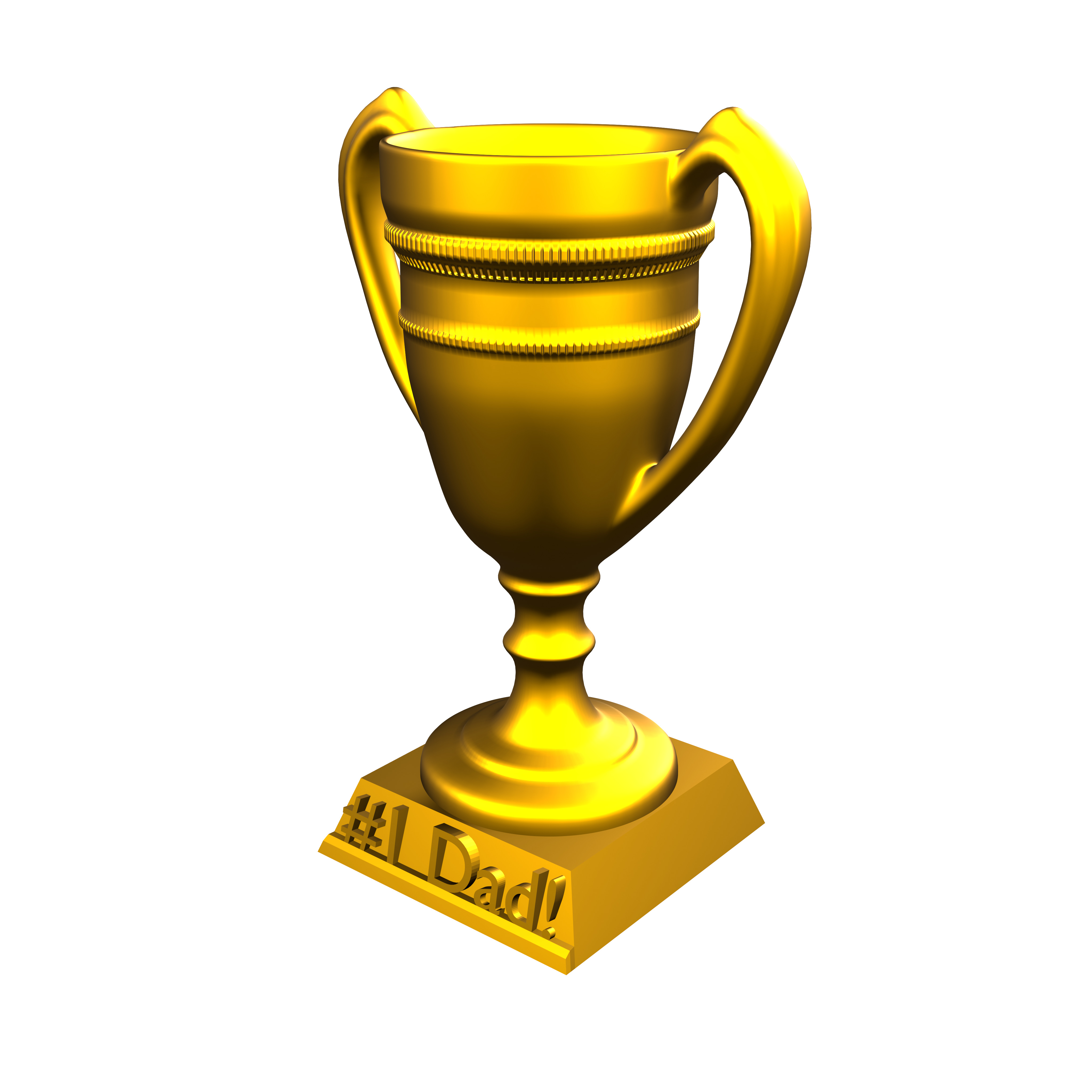 Trophy for the number 1 Dad 3D print model_2