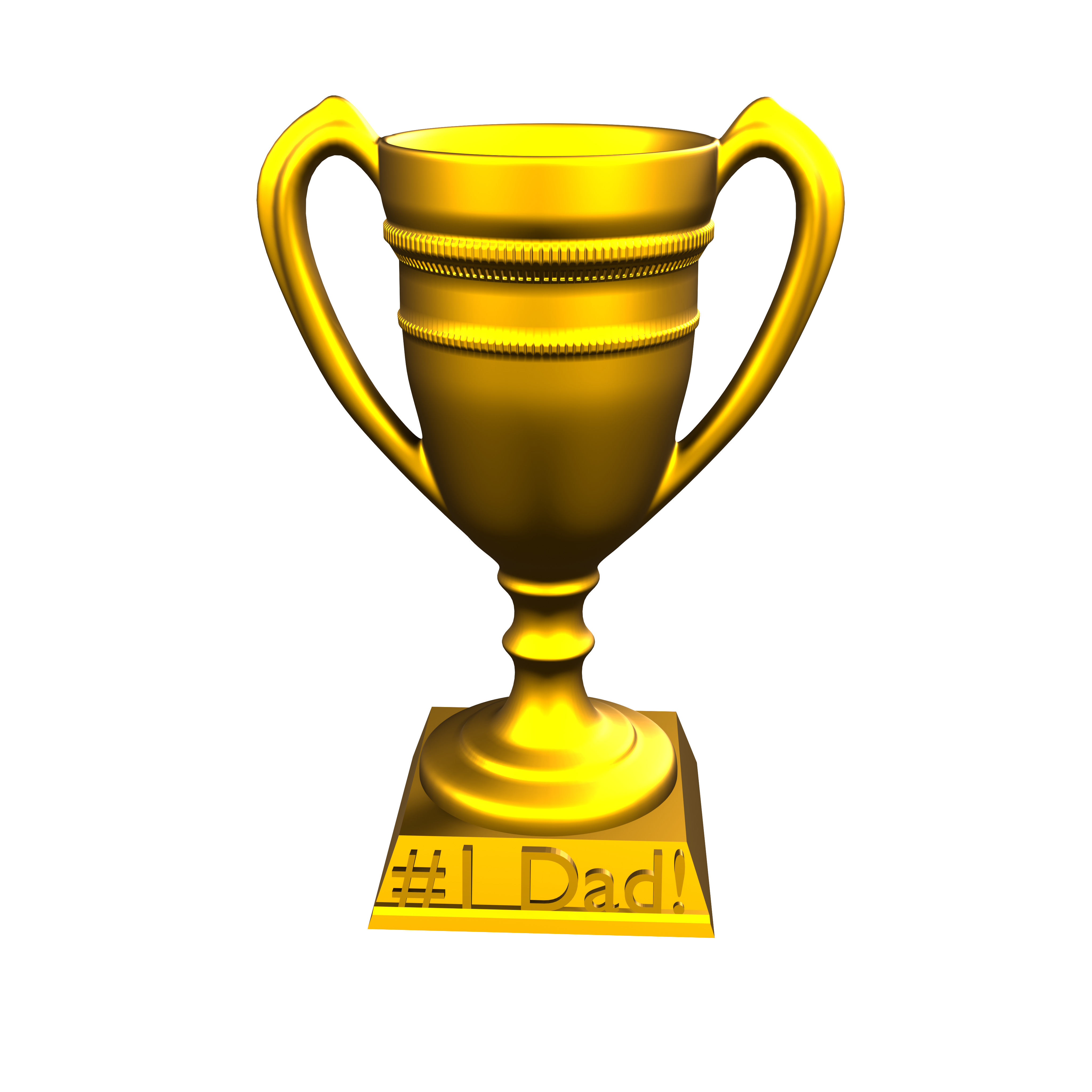 Trophy for the number 1 Dad 3D print model_10