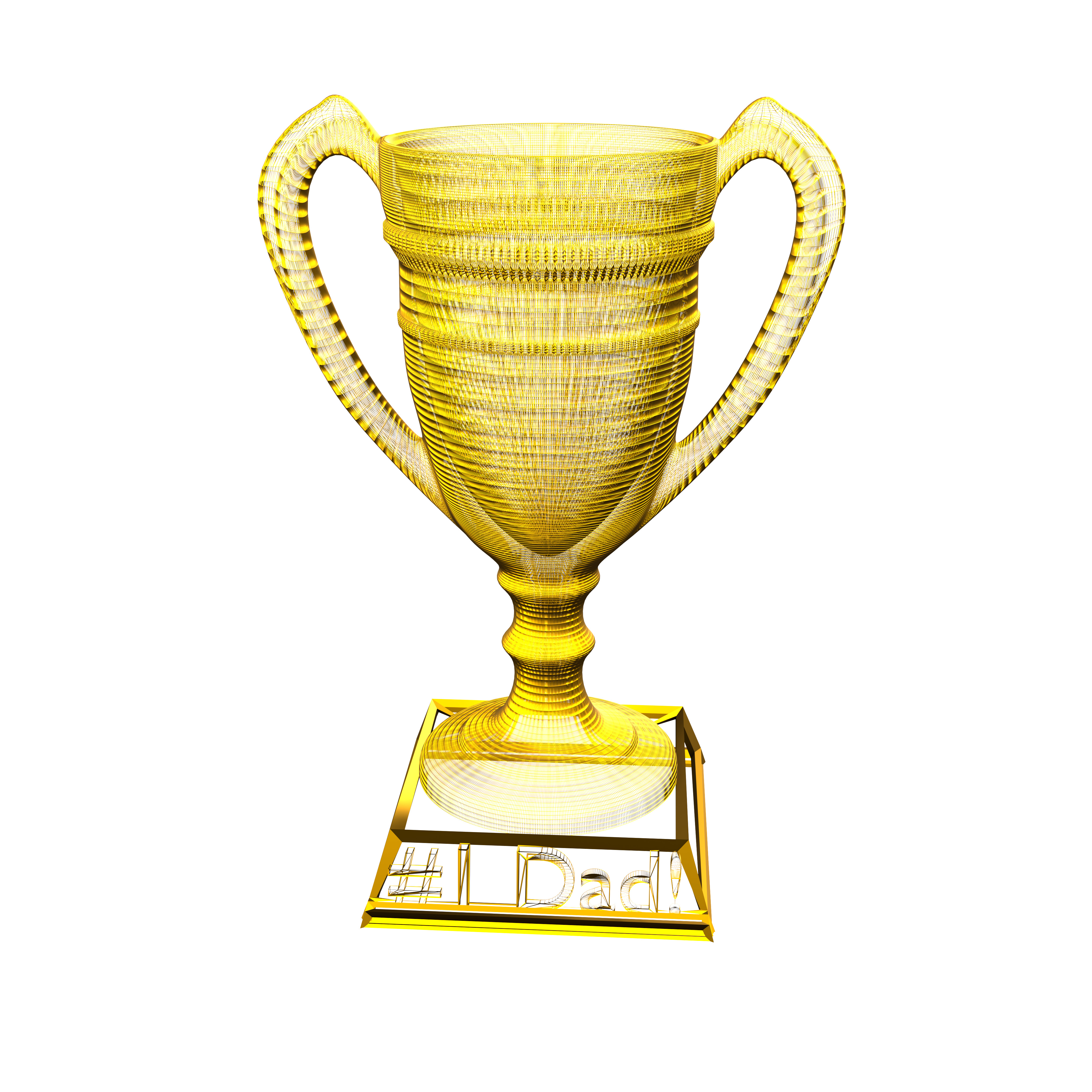 Trophy for the number 1 Dad 3D print model_13