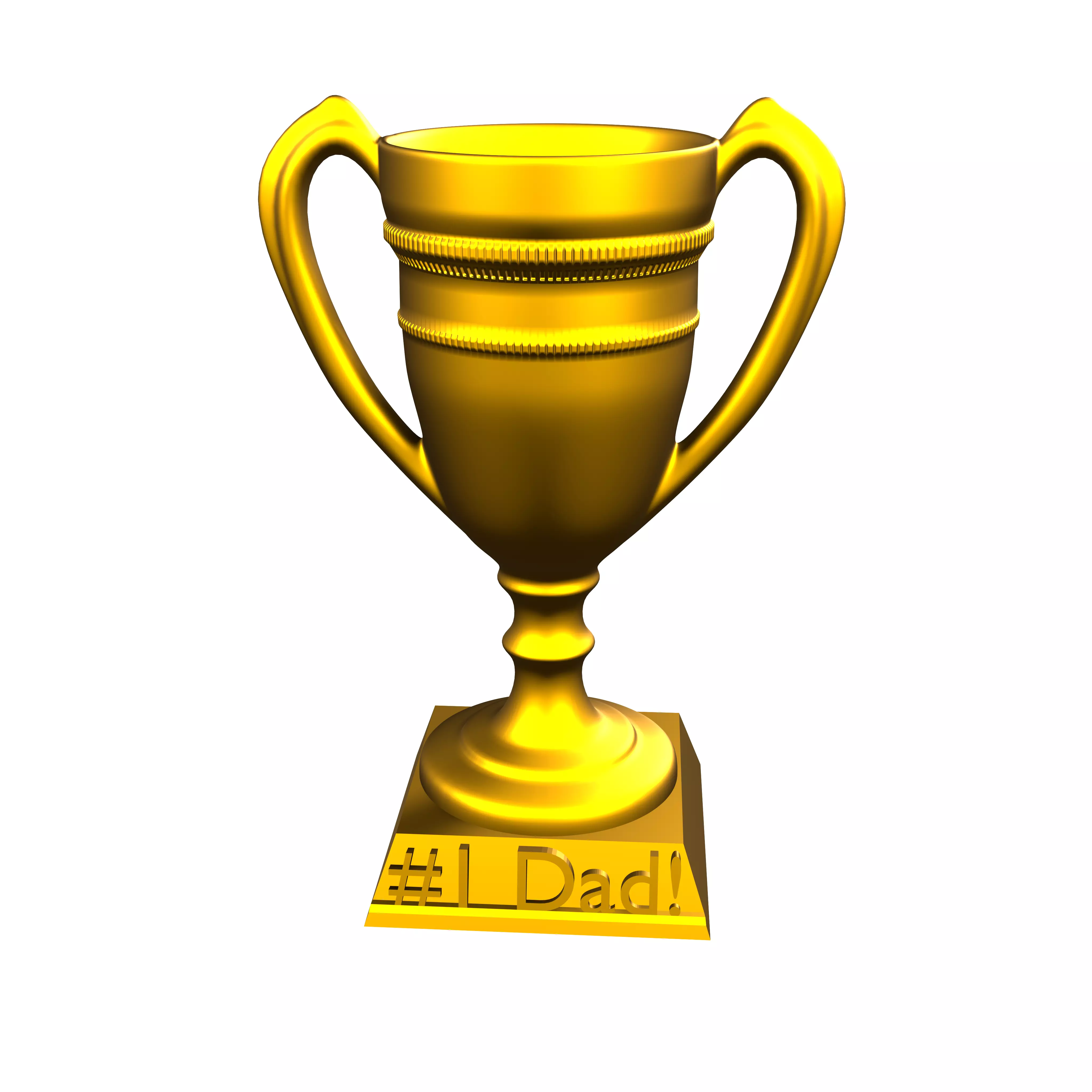 Trophy for the number 1 Dad 3D print model_0
