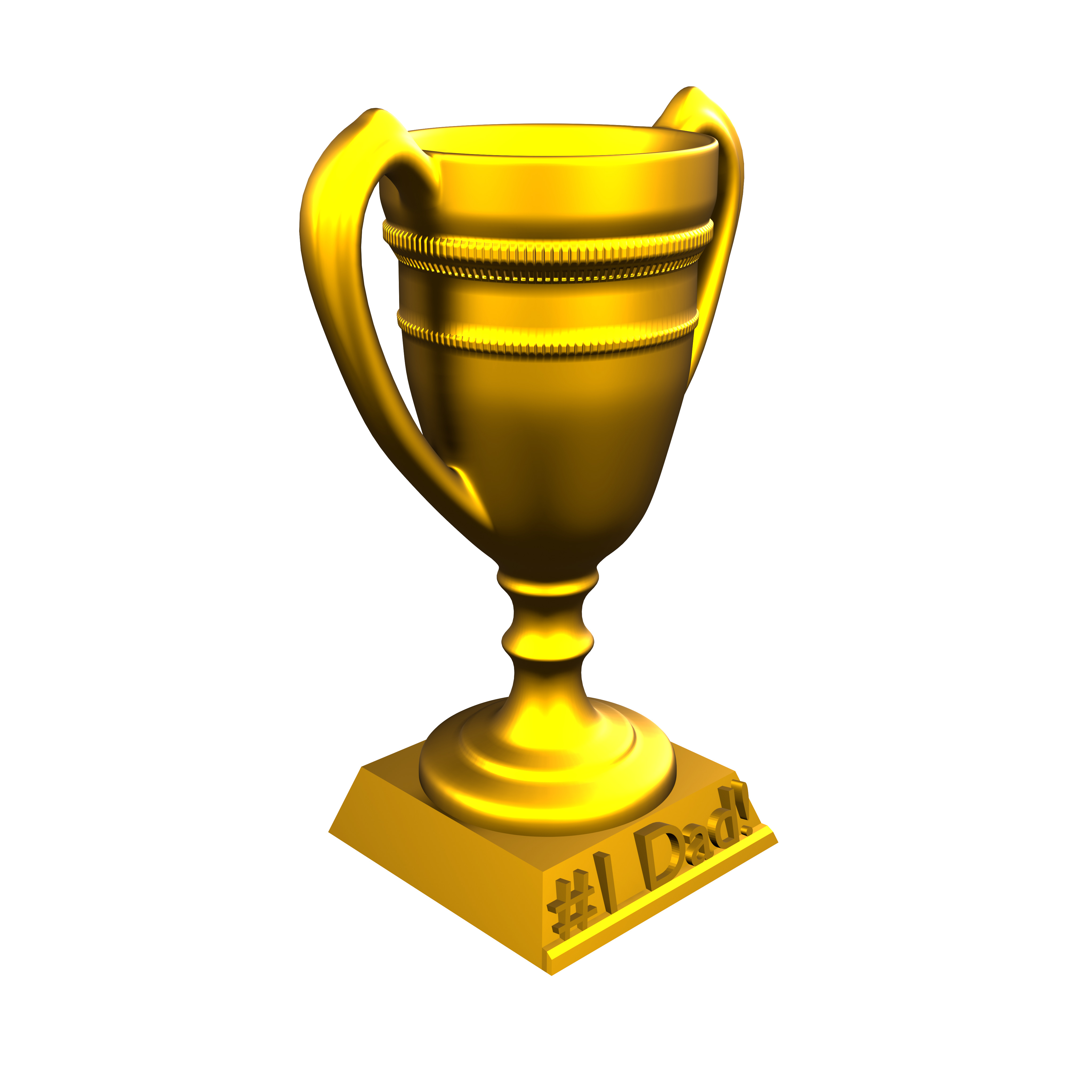 Trophy for the number 1 Dad 3D print model_8