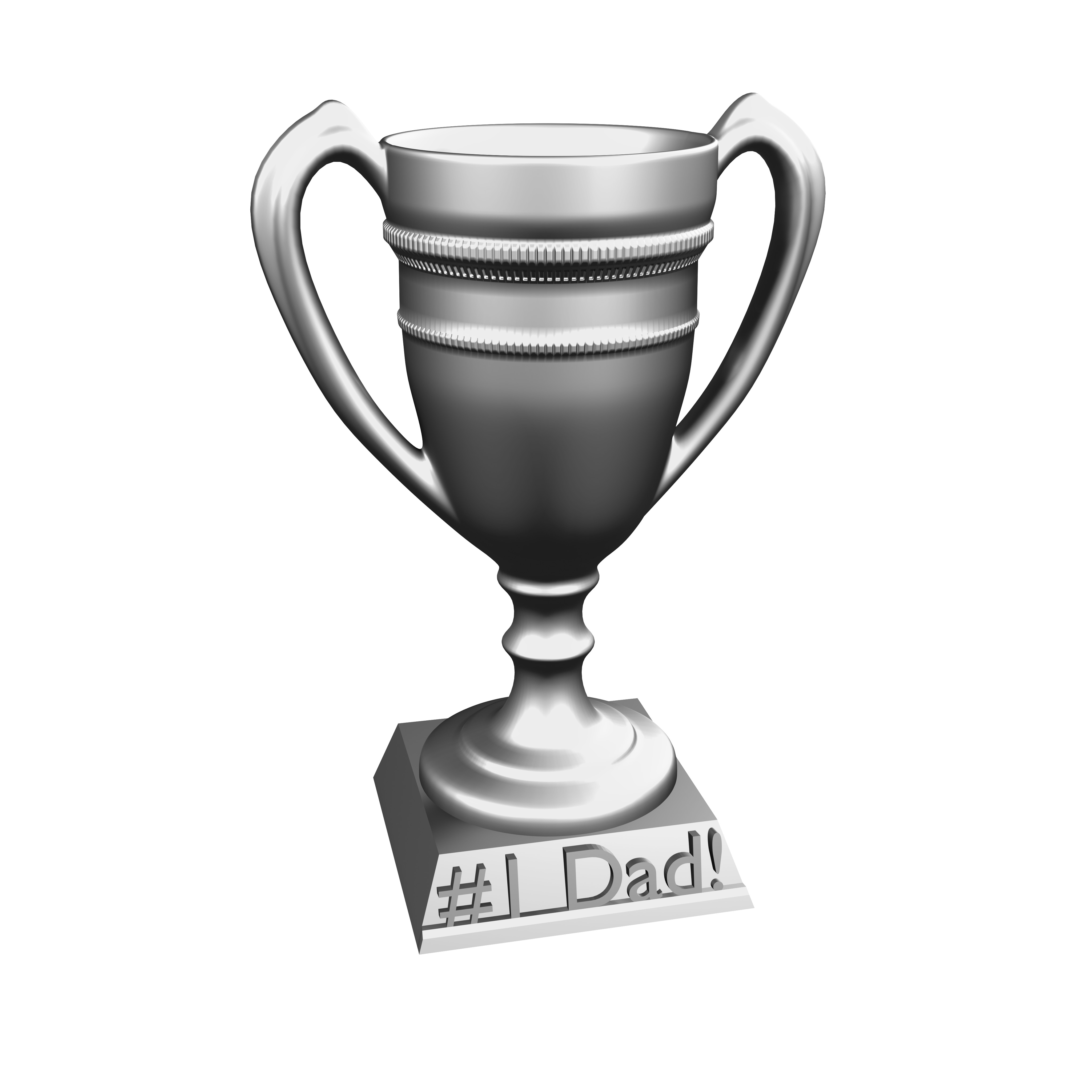 Trophy for the number 1 Dad 3D print model_9