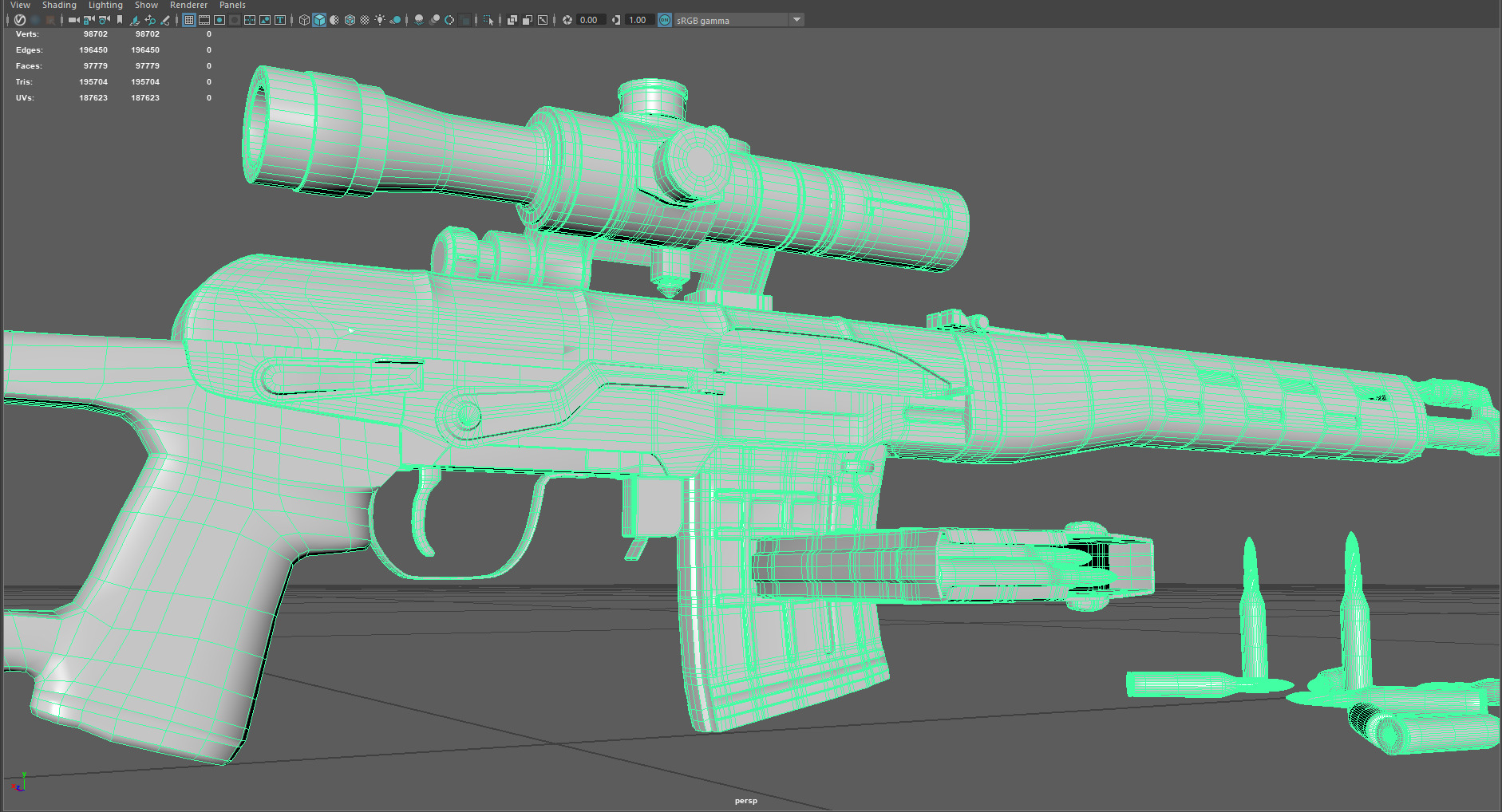 Low Poly SVD Dragunov Sniper Rifle 3D Model Low-poly 3D model_4