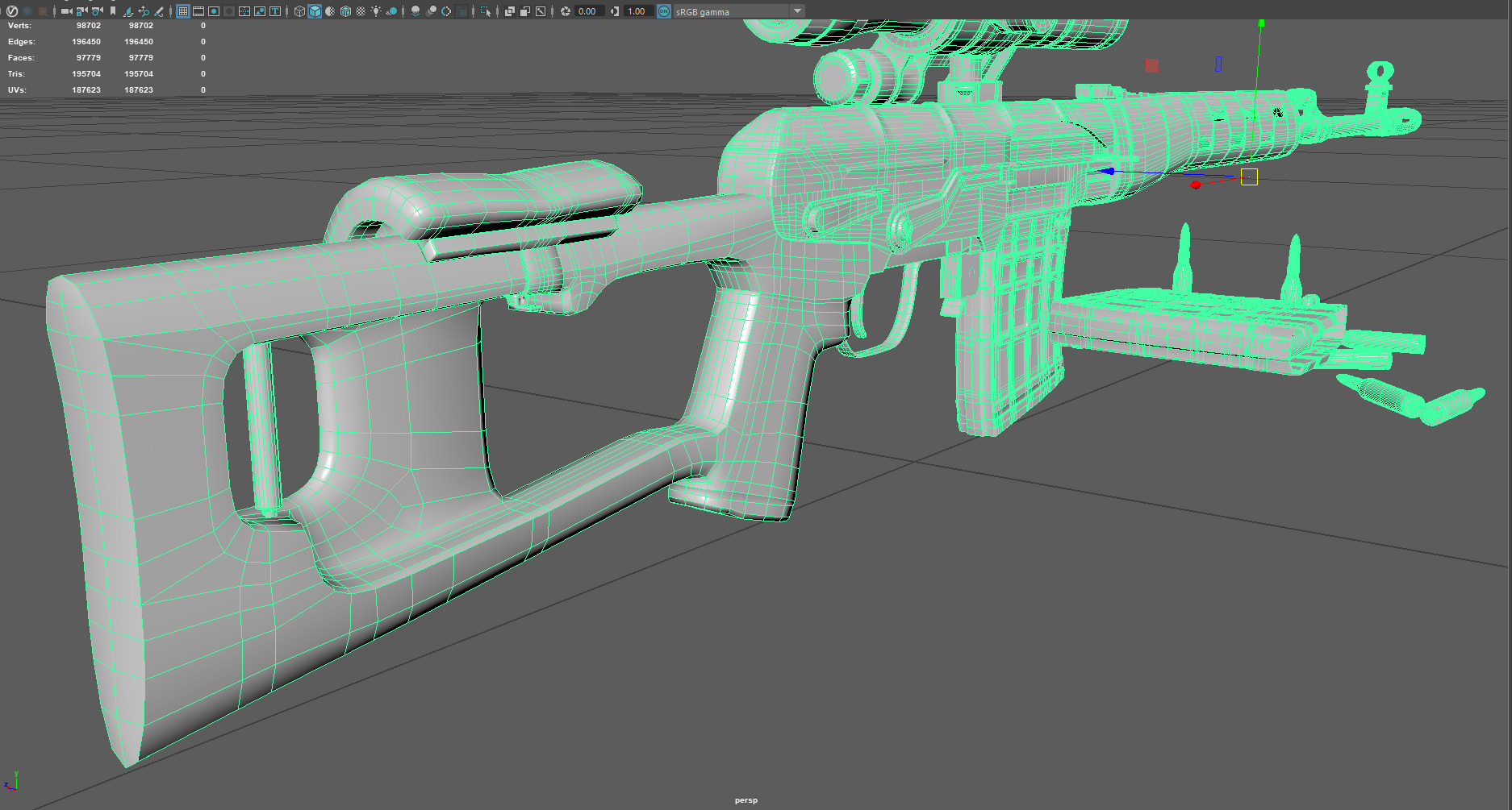 Low Poly SVD Dragunov Sniper Rifle 3D Model Low-poly 3D model_3