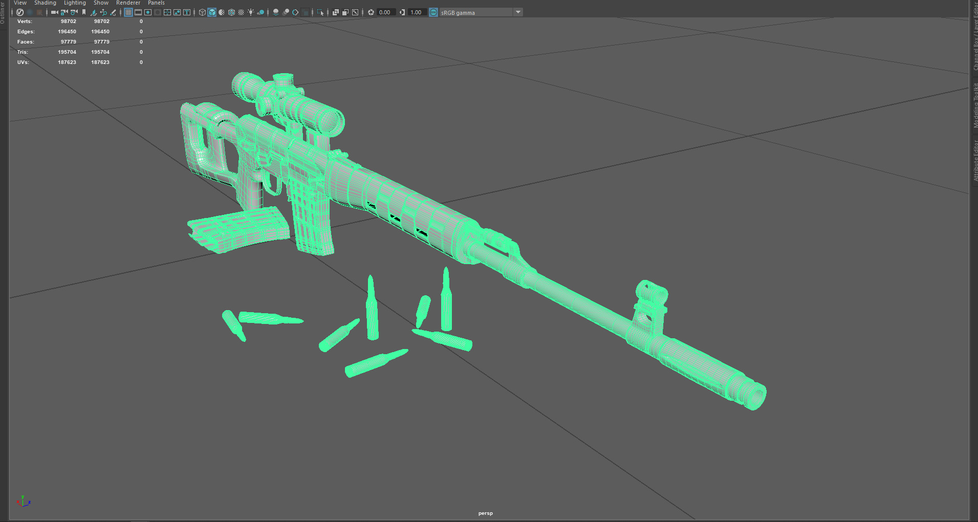 Low Poly SVD Dragunov Sniper Rifle 3D Model Low-poly 3D model_6