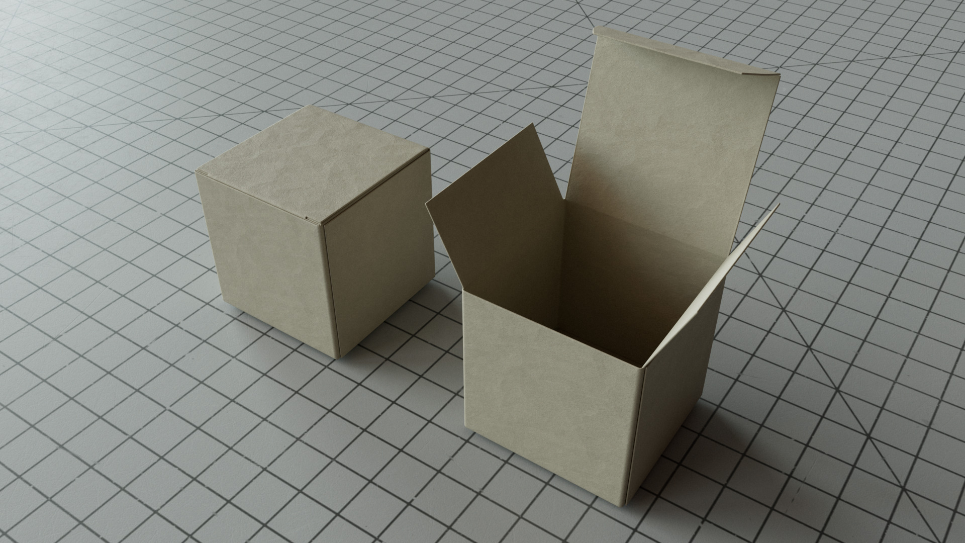 Paper Gift Box Mockup  3D model_2