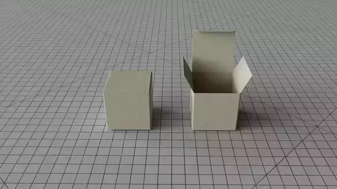 Paper Gift Box Mockup 